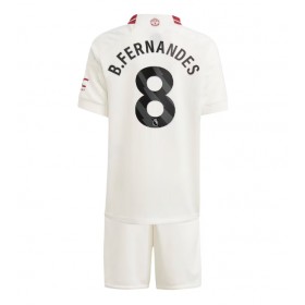 Manchester United Bruno Fernandes #8 Tredje Kläder Barn 2023-24 Kortärmad (+ Korta byxor)